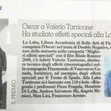 Allievi Laba Da Oscar Valerio Tarricone Conquista L’Oscar Per Migliori Effetti Speciali 2018 (1)